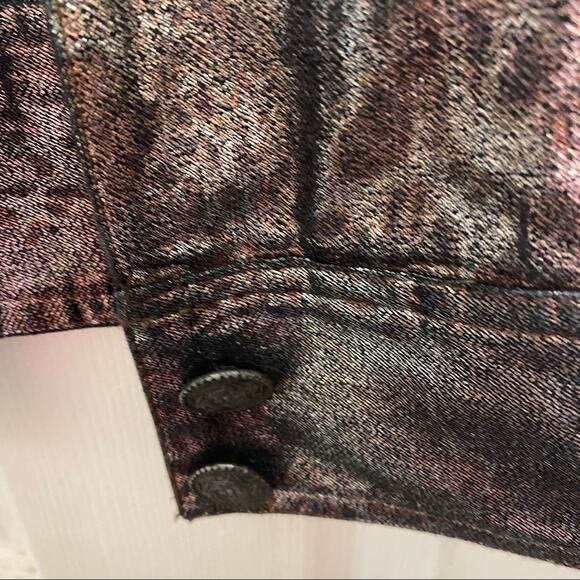 Peck & Peck Weekend, Size 4, Metallic Browns and Mauves, Animal Print Shiny - Picture 8 of 15